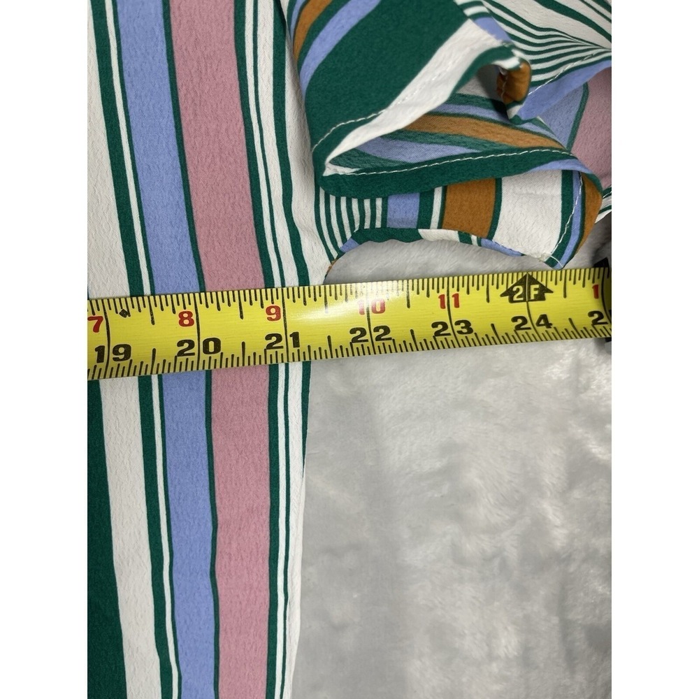 Brickyard Buffalo Womens Large Striped Dress Drawstring Waist Short Sleeve - Picture 3 of 10